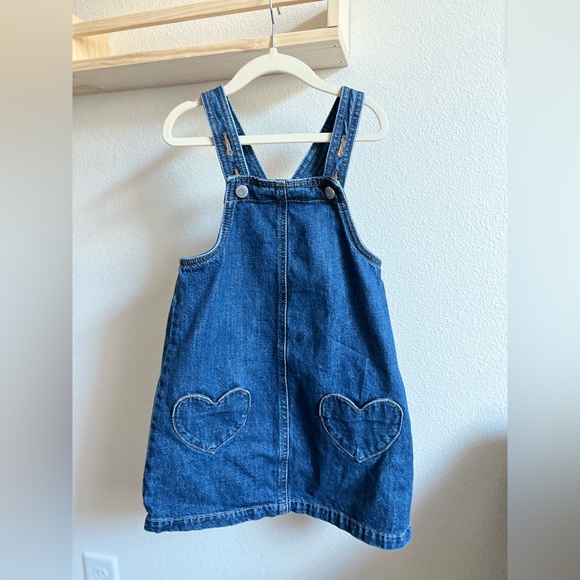 Old Navy Other - Overall Jean Dress | Sz 5T| Old Navy | Heart Pockets